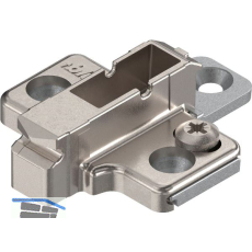 BLUM CLIP Kreuzmontageplatte, Zink, Systemschrauben Distanz 6 mm