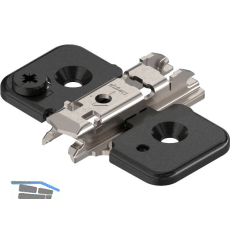 BLUM CLIP ONYX Exzenter Kreuzmontageplatte, Stahl, Schrauben, Distanz 0 mm