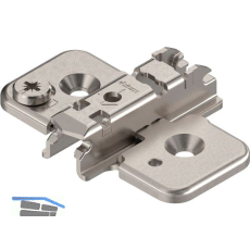 BLUM CLIP Exzenter Kreuzmontageplatte, Stahl, Schrauben, Distanz 3 mm