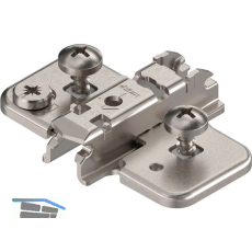 BLUM CLIP Exzenter Kreuzmontageplatte, Zwillingsanschlag, Stahl, EXPANDO, D: 3mm