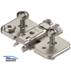 BLUM CLIP Exzenter Kreuzmontageplatte, Stahl, EXPANDO, Distanz 0 mm