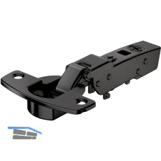 HETTICH SENSYS 8631i TH 52 Profilt�rscharnier halbaufliegend ged. �W 95� schwarz