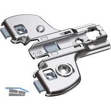 HETTICH Face Frame Exzenter Stollenmontageplatte, Schrauben, Distanz 4,5 mm
