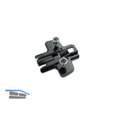 HETTICH Kreuzmontageplatte mit Langloch, Spezialschraube, Distanz 3 mm schwarz