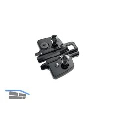 HETTICH Exzenter Kreuzmontageplatte, Systemschraube, Distanz 3 mm, schwarz