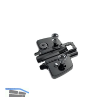 HETTICH Exzenter Kreuzmontageplatte asym, Spezialschraube, Distanz 0 mm schwarz