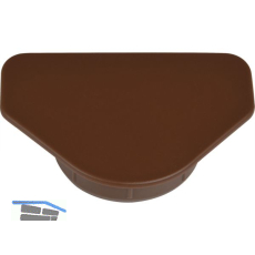 HENKE Scharniertopf Abdeckkappe mit Abdeckfl�che � 35 mm, Kunststoff dunkelbraun
