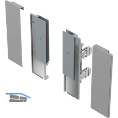 HETTICH AvanTech YOU Inlay-Front Frontverbinder Zarge H 187 silber