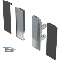 HETTICH AvanTech YOU Inlay-Front Frontverbinder Zarge H 187 anthrazit