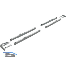 HETTICH TopLine XL Silent System D�mpfungs-Set, 2-t�rig 15-35 kg, grau