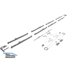 HETTICH TopLine XL Silent System D�mpfungs-Set, 4-t�rig 15-35 kg, grau