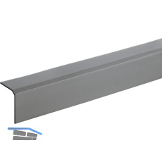 HETTICH TopLine L Abdeckprofil 1500 mm, Kunststoff grau