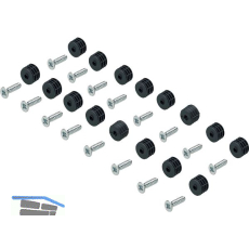 HETTICH TopLine L - D�nnt�r Set, Kunststoff schwarz / Stahl verzinkt