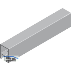 CINETTO Aluminium Glasrahmenprofil ANKOR-19, L 6100 mm eloxiert