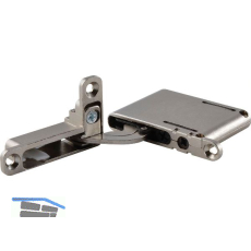 ANKOR DS-19/27 Einlass-Scharnier links unten/rechts oben mit D�mpfung,vernickelt