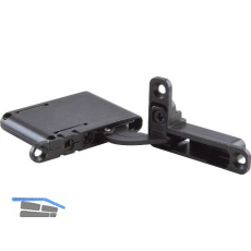 ANKOR DS-19/27 Einlass-Scharnier rechts unten/links oben mit Push, titanf�rbig