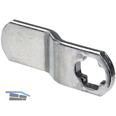 HETTICH Schlossriegel gekr�pft T�rst�rke 14 - 18 mm, Stahl vernickelt