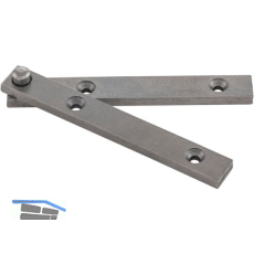 SCH�SSWENDER Zapfenband ohne Anschlag, 80x10x3 mm, Stahl blank