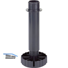 HETTICH KORREKT Sockelverstellfu� 150 mm, Kunststoff schwarz