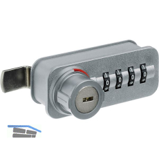 HETTICH Zahlenschloss mit Riegel -Freecode, rechts, Stahl/KS verchromt matt