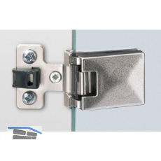 HETTICH Glast�rscharnier ET 5150 Z, Glas bis 6,3 mm; 40x30 mm, Zink vern. matt