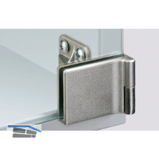 HETTICH Glast�rscharnier ET 5160 Set, Glas bis 6,3 mm; 43x30 mm, Zink vern. matt