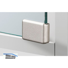 HETTICH Glast�rgriff ET 150 links, Glas bis 5,2 mm; 36x25 mm, Zink vern. matt