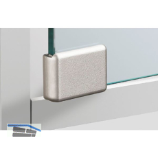 HETTICH Glast�rgriff ET 150 rechts, Glas bis 5,2 mm; 36x25 mm, Zink vern. matt