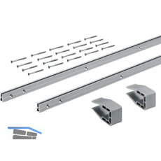 HETTICH SlideLine M Profilset vorlaufend 2 Laufschienen H�he 25 mm,L�nge 4000 mm