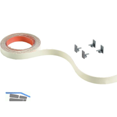 HETTICH SlideLine M Farbset zu vorlaufendem Laufprofil 16mm champagner, 2500 mm