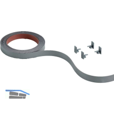 HETTICH SlideLine M Farbset zu vorlaufendem Laufprofil 25mm silber, 2500 mm