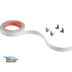 HETTICH SlideLine M Farbset zu vorlaufendem Laufprofil 25mm wei�, 2500 mm