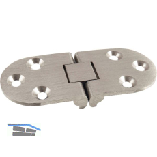 SISO Tischscharnier, 30x72 mm, �W 180�, Messing Edelstahl Effekt