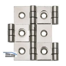 CHARMAG Paravantscharnier, 50x21 mm, Holzst�rke 15 mm, Messing nickel matt