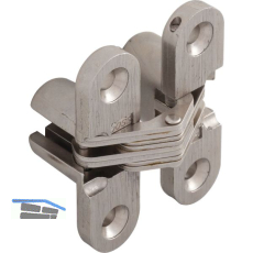 N.V.TOOLS LIMITED Soss Einlass-Scharnier 43x10 mm �W 180�, Zamak vernickelt