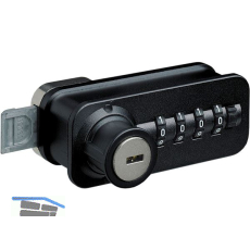 HETTICH Zahlenschloss mit Schn�pper - Fixcode, links, Stahl/KS schwarz