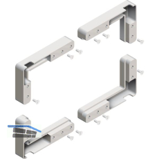 CINETTO Eckteile zu Aluminium Glasrahmenprofil ANKOR 19/27