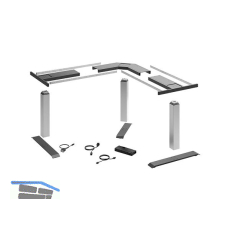 HETTICH LegaDrive Tischgestell-Set 90� Winkel silber graphit