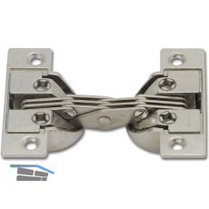 Gehrungsscharnier mit Gehrungsschnitt 45�, �W 135�, Zamak/Stahl vernickelt