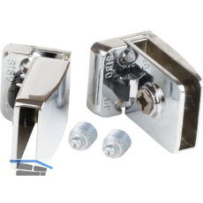 SISO Glast�rscharnier Square Set, Glas 4-6 mm; 43x30 mm, Zink verchromt