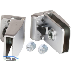 SISO Glast�rscharnier Square Set, Glas 4-6 mm; 43x30 mm, Zink verchromt matt