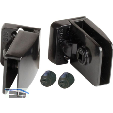 SISO Glast�rscharnier Square Set, Glas 4-6 mm; 43x30 mm, Zink schwarz