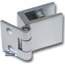 FONSEGRIVE Glast�rscharnier H25/R7, Glas 6-8 mm; 32x25mm, Messing verchromt matt