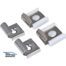 Spiegelhalter, Glasst�rke max. 5 mm, Breite 20 mm, Edelstahl poliert