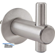 Mantelhaken Inti mit Platte � 30 mm, Tiefe 42 mm, Edelstahl geb�rstet