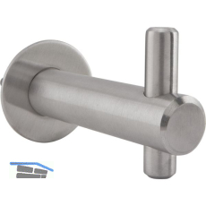 Mantelhaken Inti mit Platte � 30 mm, Tiefe 62 mm, Edelstahl geb�rstet