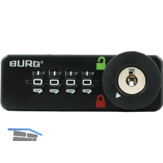 BURG Zahlenschloss sPinLock510 DIN-links ohne Riegel, schwarz