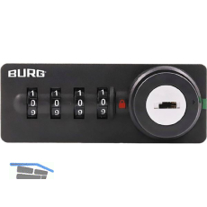 BURG Zahlenschloss sPinLock700 DIN-links ohne Riegel, schwarz