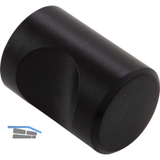 Knopf Alasco � 15 mm, Tiefe 22 mm, Aluminium schwarz matt