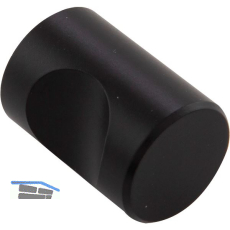 Knopf Alasco � 18 mm, Tiefe 24 mm, Aluminium schwarz matt